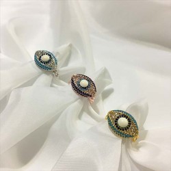 Ayarlanabilir Göz Tasarım Lületaşı Yüzük