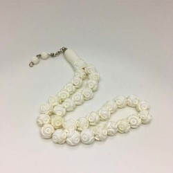 El İşçiliği İri Boy İşlemeli Lületaşı Tespih